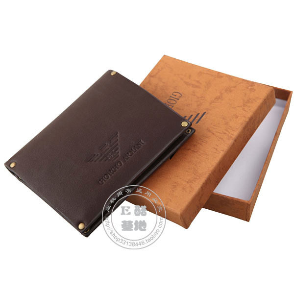双冠精品◆AMANI/阿玛尼 精细皮质 磨砂 男式休闲钱包/皮夹