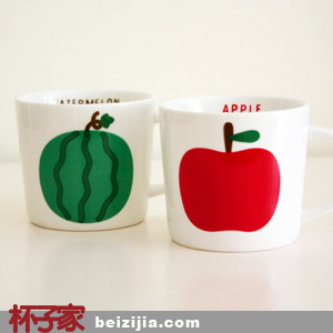【杯子家】创意可爱西瓜苹果陶瓷杯子情侣杯对杯姐妹杯咖啡杯茶杯 【杯子家】创意可爱西瓜苹果陶瓷杯子情侣杯对杯姐妹杯咖啡杯茶杯