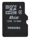 东芝 TF MICRO SD SDHC class4 8G手机内存卡 正品行货 全国包邮