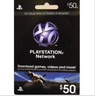自动发货★美国代购正版SONY PSP PS3美服PSN点卡50美金 实物照片