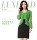 luxlead洛诗琳 2012夏裙 修身OL通勤荷叶边雪纺连衣
