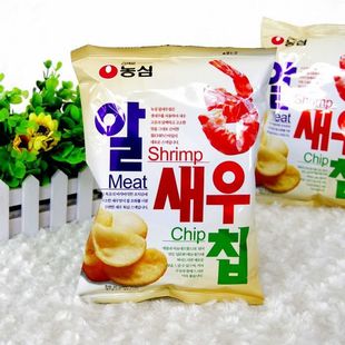  限区包邮韩国进口膨化 农心鲜虾片 休闲食品 真正鲜虾加工 45g