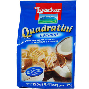  【天猫超市】意大利进口零食品 莱家/Loacker椰子味威化饼干125g
