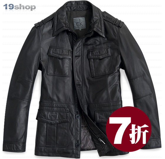 【19shop 7折包邮】顶级牛货高档猎装羊皮<span class=H>皮衣</span> 货号327