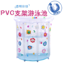 曼波鱼屋正品75*73,80*78宝宝爱游升级版透明PVC支架婴儿游泳池