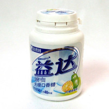 新装上市益达木糖醇 洁白柠檬香梨味无糖口香糖(56g/40粒/瓶)