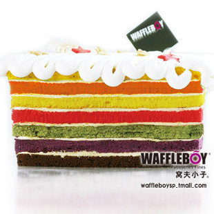  窝夫小子 圣诞彩虹蛋糕 圣诞节礼物 新年生日 北京上海配送