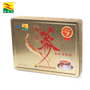  康富来[洋参世家] 西洋参袋泡茶精美铁盒装 无糖保健食品 礼品盒