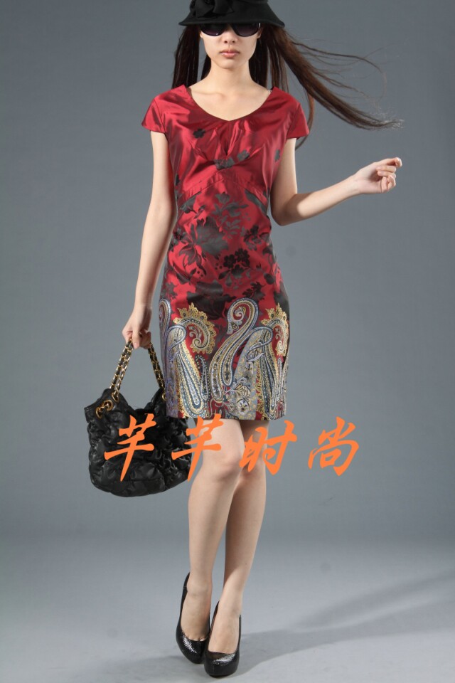 2012 夏 新款优雅淑女 收腰连衣裙 <span class=H>宝姿</span> 司歌 雷鸟风格包邮