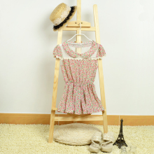 2012夏季新款女装日韩甜美蕾丝娃娃领碎花<span class=H>高腰</span>短袖<span class=H>雪纺</span><span class=H>衫</span>娃娃<span class=H>衫</span>