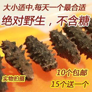  神龙岛海参 野生淡干海参  海参干货 刺参 辽参  3.3-3.9厘米/只