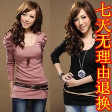 2011新款秋冬季女士打底衫长款包臀女款紧身时尚女打底衫长袖低领