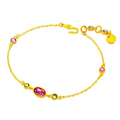 金城舞七夕礼品 台湾真爱密码 七夕 风尚甜心 黄金女手链2.7375g 手工定制 金城舞七夕礼品 台湾真爱密码 七夕 风尚甜心 黄金女手链2.7375g 手工定制
