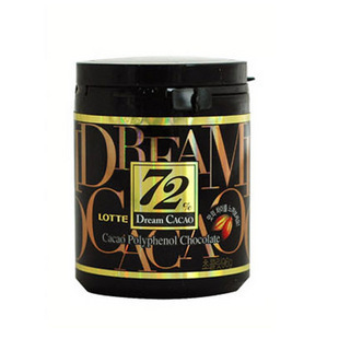  (1100)韩国食品批发乐天72纯黑巧克力乐天72%巧克力24罐/箱