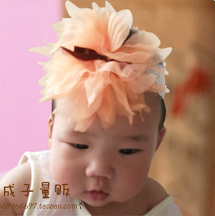  韩版儿童发带婴儿发饰 宝宝头饰头花拍照饰品女宝大花朵花瓣头带