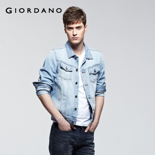 Giordano men's jackets in summer 2012 new old and vintage wash denim jacket 01072026