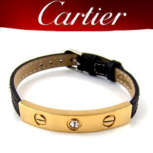 Brazalete de oro Cartier Cartier con incrustaciones de titanio pulsera de cinturón de piedra real, no es desaparecer