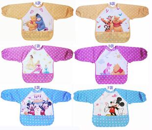 The 2010 Disney waterproof gowns with sleeves / anti-dress / bibs / bibs / color painting clothes