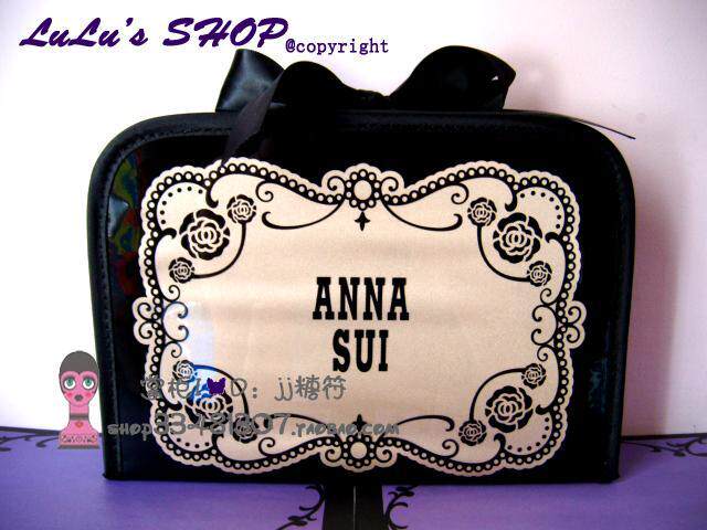Anna Sui安娜苏复古金灿图腾蔷薇花丝绸带<span class=H>化妆</span><span class=H>包</span>手拿<span class=H>包</span>收纳<span class=H>包</span>