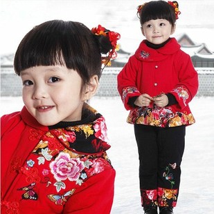 小孩子衣服婴幼儿童唐装服 秋冬女童 古装中式