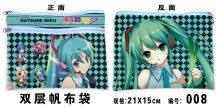初音未来 笔袋 初音 MIKU 双拉链 彩图笔袋 文具学习 008