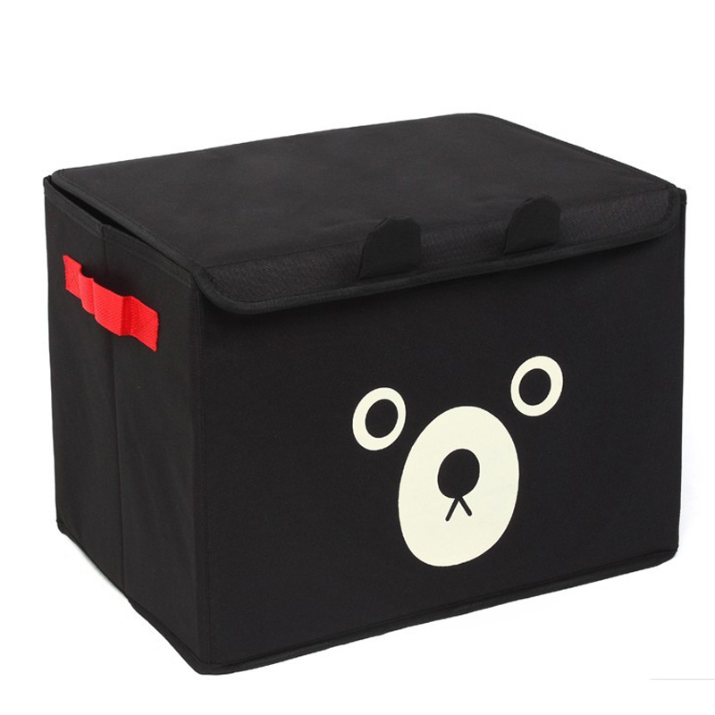 小黑熊卡通收纳箱大号...