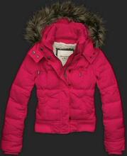 特价原单正品  Abercrombie Fitch 内胆加毛羽绒服 AF女款羽绒服