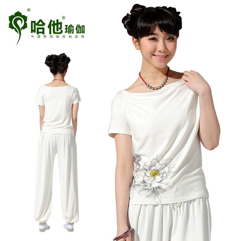 【哈他●夏未央】春夏瑜伽服套装短袖灯笼裤瑜珈服特价包邮正品