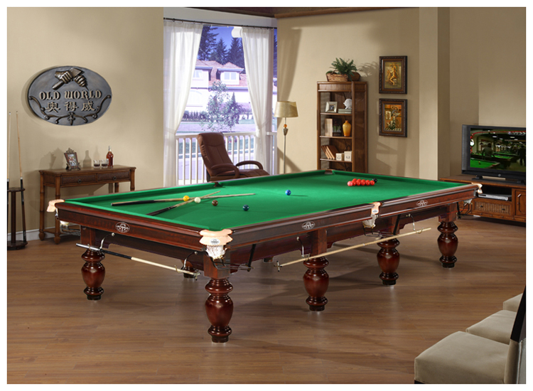 奥得威品牌台球桌-B004中式黑八实木钢库高级