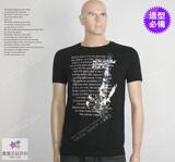 杰克琼斯100%正品 不一样的我|潮男短袖字母t恤(黑)【原价199元】