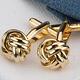 苏眉小铺-CL072铜质24k镀金爱情结袖扣