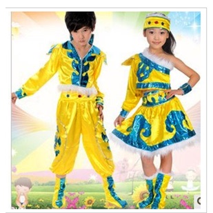 2013新款儿童演出服装蒙古民族服装男女礼服