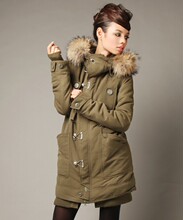 SLY2011款日本秋冬棉服原单N3B连帽貉子毛保暖厚棉衣长款外套<span class=H>批发</span>