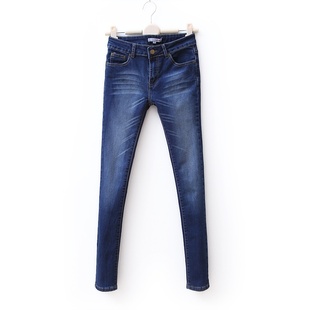 2012 new spring clothing trends wild skinny thin wash white scratch feet jeans for women WK1048