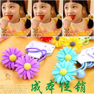  满包邮 儿童宝宝小雏菊 菊花 发绳 发圈 韩国儿童饰品 头饰 发饰