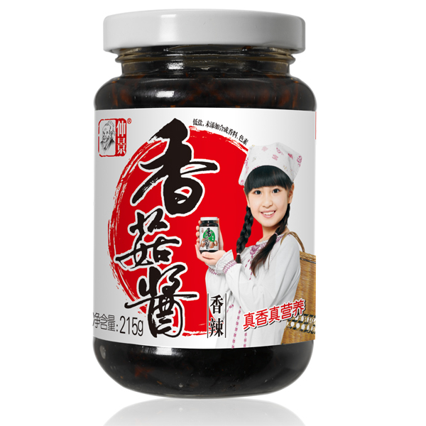 西峡张仲景香菇酱 香辣口味 防震泡沫包装 215g每瓶