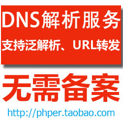 无需备案 顶级域名DNS解析 CNAME别名解析、URL转发、MX记录等