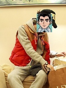  威廉同款 日单  韩版 秋款 时尚潮流 拼皮百搭修身小马甲 男