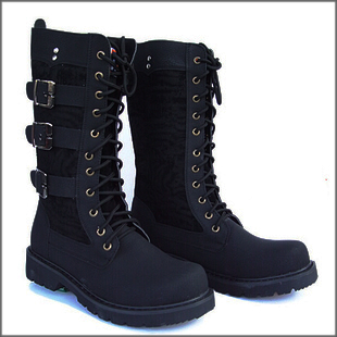  冬靴男式长筒靴韩版潮流高筒靴马靴复古男靴子保暖皮靴机车牛仔靴