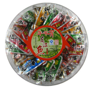  东江鱼 湖南特产 年年有东江鱼圆盒装300g 辣味休闲食品 郴州特产