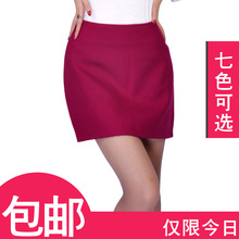 艾斯维雅韩版显瘦 春装 女装 <span class=H>毛呢</span> <span class=H>短裙</span>子 包臀 半身裙 小a字裙