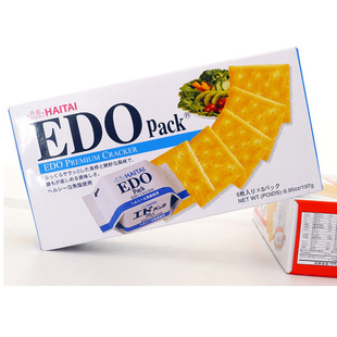  韩国进口食品 海太HAITAI EDO Pack原味饼干 172g 含DHA健康零食