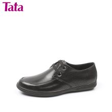 Tata/他她 牛皮W1475D正品2012夏季休闲男鞋
