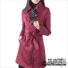 2011秋装新款女式风衣长袖外套秋冬装 韩版新品大码女装胖mm秋装