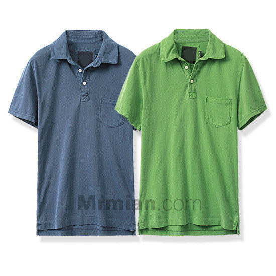 【棉先生 难得正品】成衣水洗精梳棉 多色薄款男POLO衫 S3428