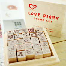 �����ռ�ӡ�� �ɰ�ľͷӡ�� 25öľ��װ-Love Disty