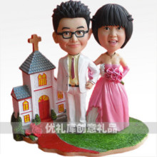 优礼库结婚礼物 真人公仔 定制人偶 软陶人偶软陶公仔 陶土公仔