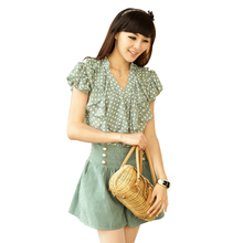 2012夏装新款韩版大码连身短裤淑女圆点裙裤热裤连体短裤韩国夏季