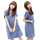 Women's Royal maternity dresses summer Korean new breastfeeding pregnant women fashion short sleeve dress in summer
