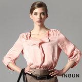 INSUN恩裳 专柜正品 2012新品 荷叶边 气质女衬衣90130140
